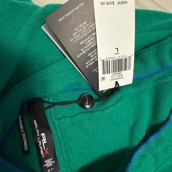 Ralph Lauren Vibrant Green Turtleneck Sweater
